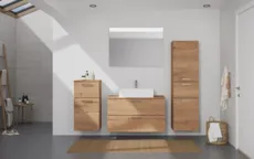 Ixina Ensemble meuble vasque avec miroir et meubles d'appoint 0